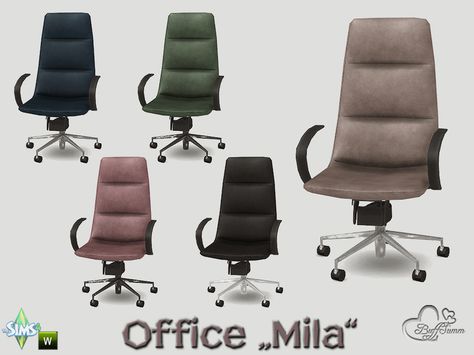 Part of the *Mila Office* Found in TSR Category 'Sims 4 Miscellaneous Comfort' Sims 4 Office Chair, Sims 4 Cc Office Chair, Sims 4 Desk Chair Cc, Sims 4 Gaming Chair, Sims 4 Cc Office Furniture, Chair Sims 4 Cc, Sims 4 Cc Office, Homework Table, Man Chair