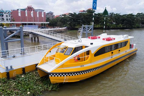 [Video] Take a Ride on the Saigon Waterbus - Saigoneer Boat Riding, Lobster Fishing, Boat Service, Water Taxi, Sight Seeing, Ship Design, Auto Led, Speed Boat, History Activities