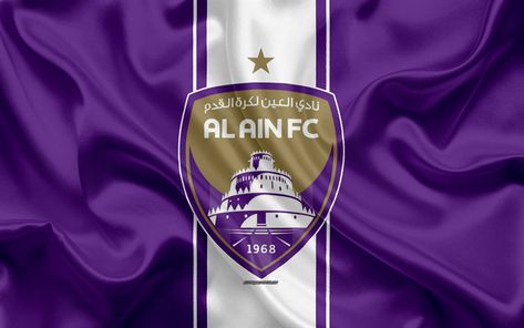 Download wallpapers Al Ain FC, 4k, logo, purple silk flag, emblem, silk texture, emirate football club, UAE League, Al Ain, Abu Dhabi, United Arab Emirates, football Hd Wallpapers For Mac, Black Desktop Background, Al Ain Fc, Wolf With Blue Eyes, 4k Logo, Emirates Flag, Pink Neon Wallpaper, Cool Black Wallpaper, Message Wallpaper