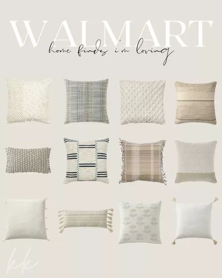 Accent Pillows For Beige Couch Farmhouse, Walmart Throw Pillows, White Couch Throw Pillows, Target Pillows, Walmart Home Decor, Throw Pillow Combinations, Neutral Sofa, My Texas House, White Sectional