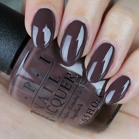 Chronological Order Opi, Opi Krona-logical Order, Charcoal Nails, Opi Iceland Collection, Opi Shades, Brown Nail Polish, Opi Nail Colors, Dark Nail, Brown Nail