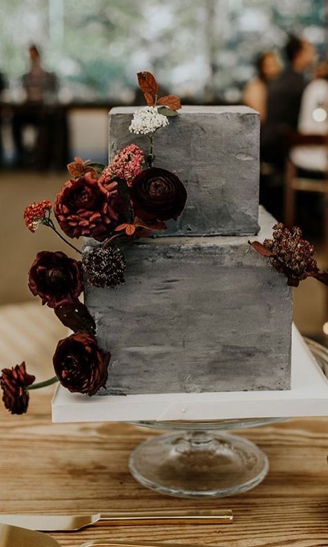 wedding cake Archives - Page 136 of 169 - Fabmood | Wedding Colors, Wedding Themes, Wedding color palettes Moody Cake Wedding, Moody Wedding Cake Table, Rough Iced Wedding Cake, Chocolate Wedding Cake With Flowers, Moody Floral Wedding Cake, Industrial Wedding Cake, Concrete Wedding Cake, Bohemian Wedding Cake, Concrete Wedding