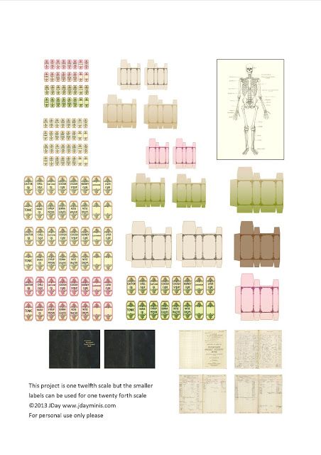 JDayMinis, Life, Antique Inspiration, Freebies Barbie Hospital, Medical Printables, Miniature Medical, Medical Projects, Mini Printables, Barbie Printables, Mini Ideas, Laser Cut Kit, Dollhouse Printables