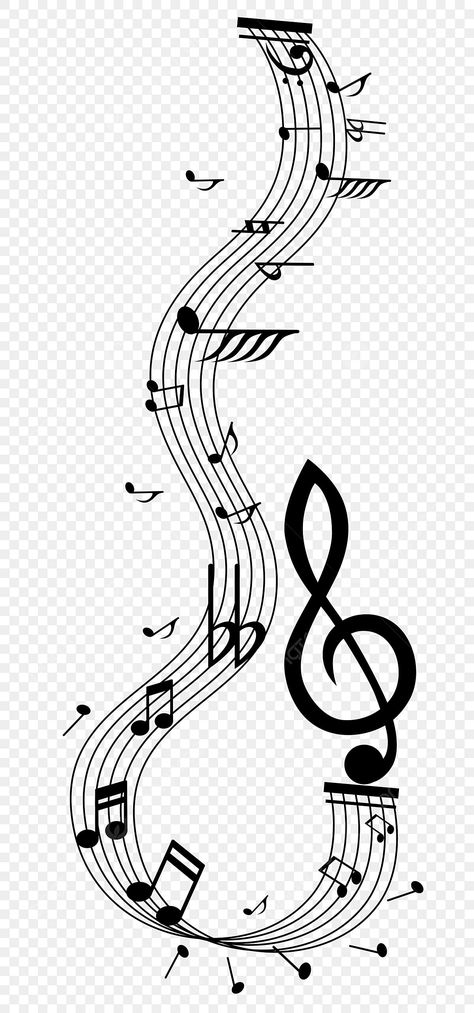 Music Stencil, Photoshop Transparent, Music Notes Design, Music Silhouette, Music Notes Drawing, Music Notes Background, Music Printables, Black And White Png, Black And White Building