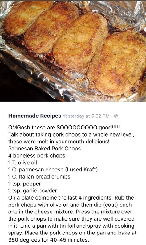 Parmesan Crusted Pork Chops Baked, Baked Pork Recipes, Parmesan Baked Pork Chops, Parmesan Crusted Pork Chops, Parmesan Pork Chops, Easy Baked Pork Chops, Pork Crockpot Recipes, Pork Chop Recipes Baked, Pork Chop Dinner