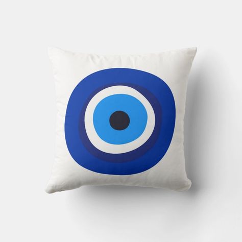 evil eye symbol greek turkish arab talisman throw pillow  Zazzle Evil Eye Symbol, Eye Symbol, Eye Pillows, Evil Eye, Throw Pillow, Throw Pillows, Pillows, Stars