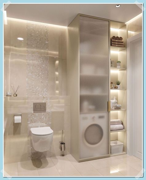 Modern Wall Niche, Ideas For Small Home, Wall Niches, Space Saving Ideas, Elegant Bathroom Design, Bilik Air, Wall Decoration Ideas, Bathroom Model, Bathroom Decor Luxury