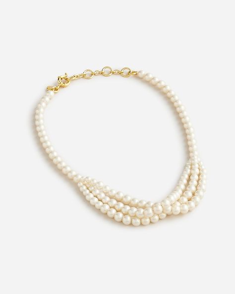 J.Crew: Tangled Pearl Necklace For Women Jewelry Case, Collar Necklace, Necklace For Women, Pearl Jewelry, Tangled, Womens Necklaces, Pearl Necklace, Cubic Zirconia, J Crew