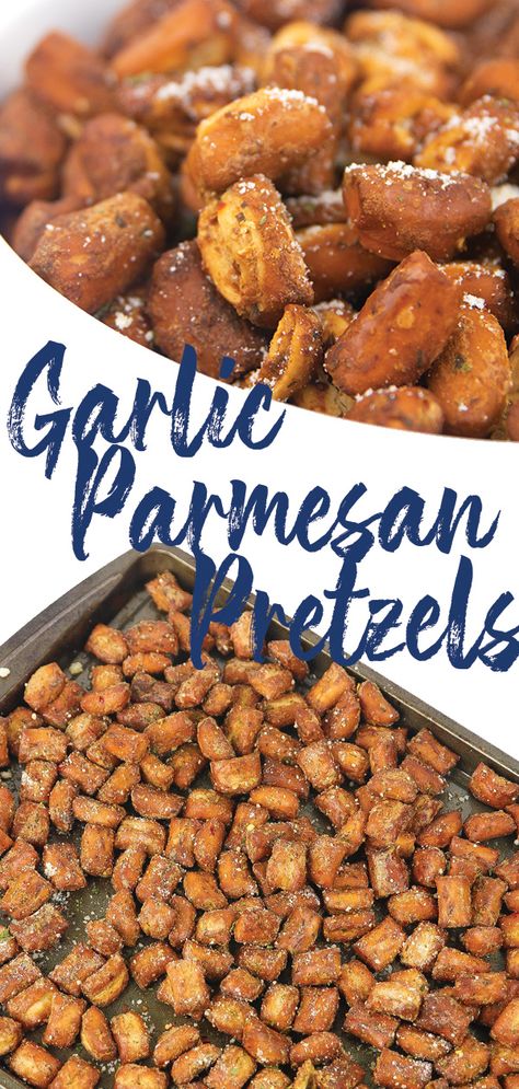 These garlic parmesan pretzels are so simple to make with only a few ingredients. Perfect for a tasty snack or to share at your next party. #pretzels #snackfood #snacks #partyfood #footballpartyfood #easyrecipes #simplerecipes #garlic #cheesepretzels #saltysnack Garlic Pretzels, Parmesan Pretzels, Party Pretzels, Garlic Parmesan Sauce, Popcorn Snacks, Scooby Snacks, Football Party Food, Parmesan Sauce, 2000 Calorie Diet