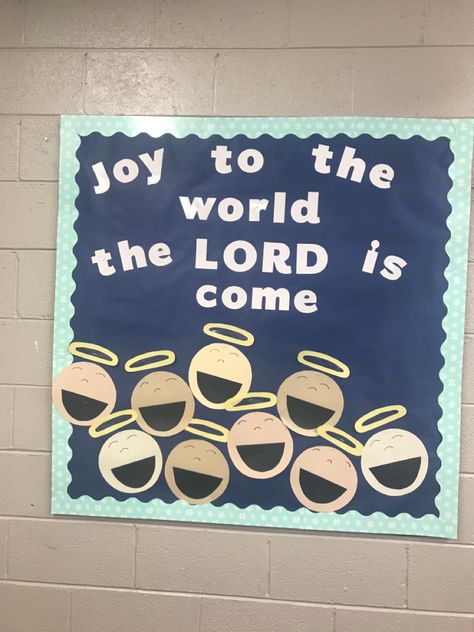 Religious Christmas Door Decorations, Christmas Bulletin Board Church, Religious Christmas Bulletin Boards, Christmas Bulletin Boards For Church, Nativity Bulletin Board, Christmas Library Bulletin Boards, Scripture Cookies, Bulletin Board Sayings, Catholic Bulletin Boards