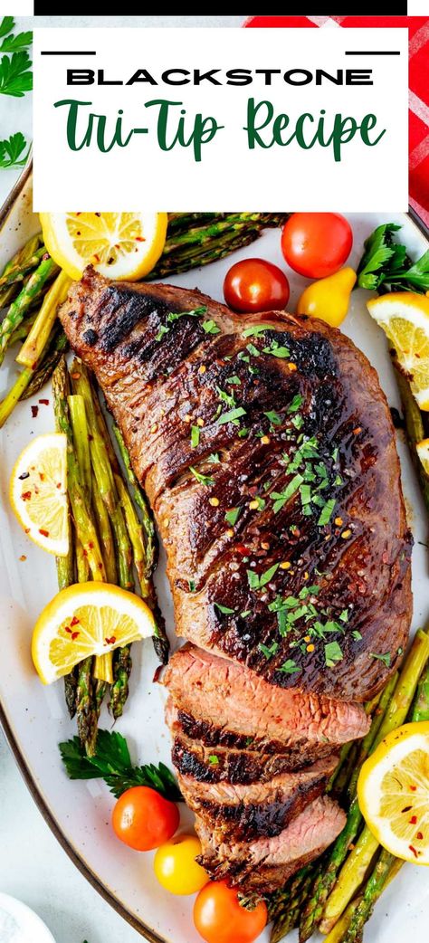 Tri Tip On Blackstone Griddle, Tri Tip Recipe, Griddle Ideas, Blackstone Ideas, Blackstone Recipe, Tri Tip Steak Recipes, Tritip Recipes, Cooking Tri Tip, Beef Tri Tip