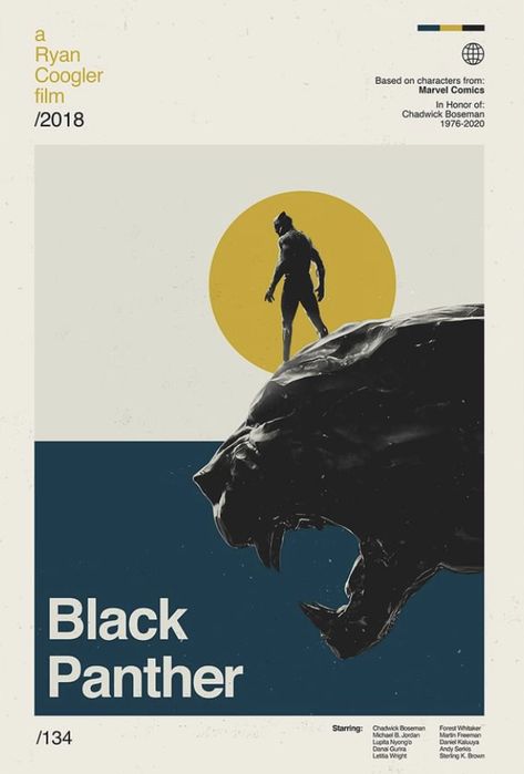 Modern Graphic Design Posters, Film Posters Typography, Action Movie Posters, Black Panther Movie Poster, Black Panther Poster, Instagram Design Creative, Movie Artwork, Movie Teaser, Graphic Design Collection