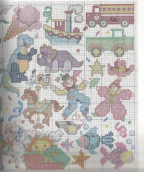 Circus Cross Stitch, Clown Cross Stitch Pattern, Fish Cross Stitch Patterns, Clown Cross Stitch, Dinosaur Cross Stitch Pattern, Dinosaur Cross Stitch, Fish Cross Stitch, Vintage Cross Stitch Pattern, Graph Crochet