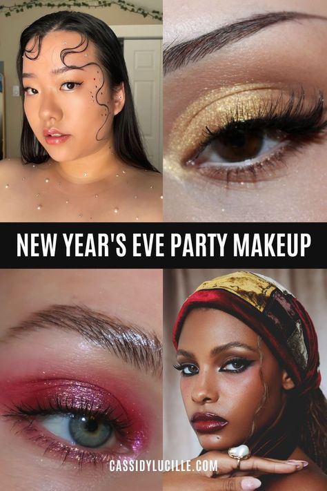 Make your NYE unforgettable with these New Year's Eve party makeup inspiration. From glamorous sparkle to effortless elegance, these New Year's eve makeup styles will level up your looks. Discover the perfect New Year's eve makeup look to ring in 2025 in style! New Year’s Eve Eye Makeup, New Years Makeup Ideas, New Year's Eve Makeup, Eve Makeup, Nye Makeup, Classic Glam, New Year's Makeup, New Years Eve Makeup, Makeup Drawing