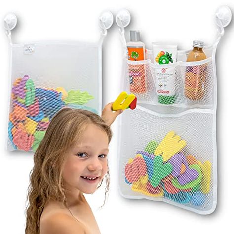 Bath Toy Organizer, Bath Toy Storage, Bath Toy Organization, Kids Bath Toys, Toddler Bath, Bathtub Toys, Toy Organizer, Bath Organization, Shower Storage