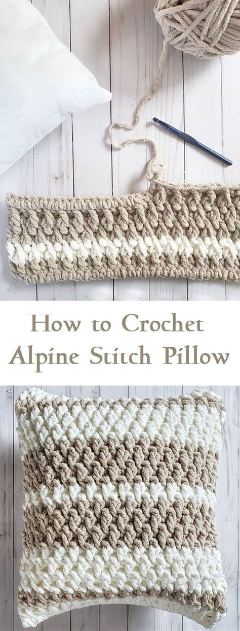 New Photo Crochet pillow cover Concepts Alpine Stitch Pillow Tutorial – Design Peak #Concepts #cover #Crochet #Photo #pillow Bernat Blanket Pillow Crochet, Crochet Pillow Cover Bernat Blanket Yarn, Bernat Blanket Yarn Patterns Crochet Pillow, Crocheted Pillow Covers, Crochet Pillows Free Patterns, Crochet Pillow Tutorial, Alpine Stitch Crochet, Crochet Pillow Covers, Crochet Alpine Stitch