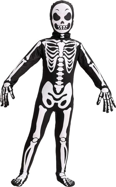 Spooktacular Creations Boy Scary Creepy Skeleton Costume, Skelebones Costume, Bone Jumpsuit, Kids Halloween Dress Up Spirit Costume, Spirit Halloween Costumes, Cat Skeleton, Girls Winter Hats, Skeleton Costume, Matching Costumes, Halloween Costume Contest, Boy Halloween Costumes, Trick Or Treating