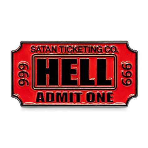 Funny Horror Enamel Pins Ticket to Hell Admit One Movie Stub Lapel Pin Retro Vintage Halloween : Amazon.ca: Handmade Products Movie Ticket Stubs, Hell Tattoo, Pins For Backpacks, Cricket Projects, Saints And Sinners, Horror Lovers, Funny Horror, 3d Ideas, Soft Enamel Pins