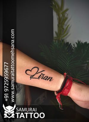 Kiran Name, Name Tattoo On Hand, Name Tattoo Design, Samurai Tattoo, Name Tattoo Designs, Name Tattoo, Name Tattoos, Tattoo On, Infinity Tattoo