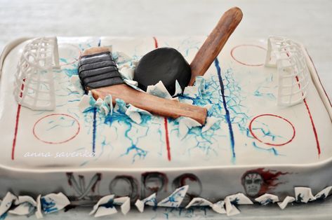 Hockey Cupcakes, Hockey Birthday Cake, Hockey Cake, Hockey Cakes, Hockey Birthday Parties, Hockey Decor, Hockey Party, Hockey Birthday, Cupcakes Ideas