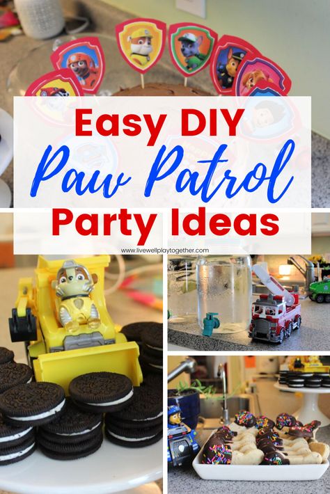 Easy DIY Paw Patrol Party Ideas! Throw a simple and memorable Paw Patrol party your kids are sure to love with these easy Paw Patrol party food ideas! Diy Paw Patrol Party, Paw Patrol Party Food, Diy Paw Patrol, Paw Patrol Party Ideas, Birthday Party On A Budget, Paw Patrol Birthday Decorations, Paw Patrol Party Decorations, Paw Patrol Birthday Theme, Paw Patrol Decorations