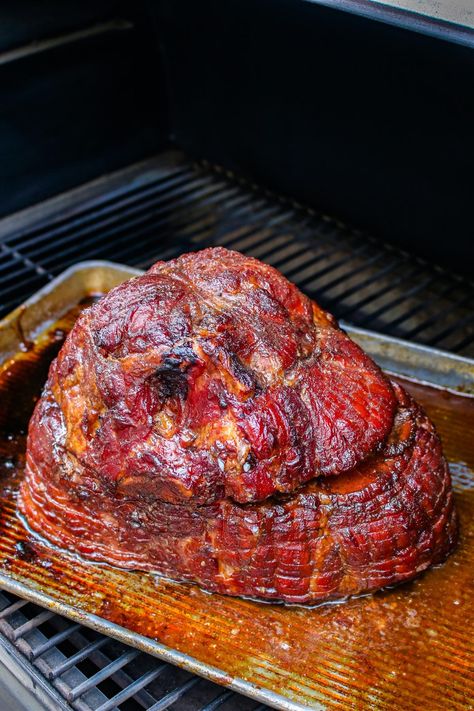 Smoked Ham Pellet Grill, Twice Smoked Spiral Ham, Smoked Spiral Ham In Electric Smoker, Smoked Ham With Pineapple, Smoked Spiral Ham Traeger, Spiral Ham On Smoker, Spiral Ham On Pellet Grill, Double Smoked Spiral Ham, Smoked Spiral Ham Recipe