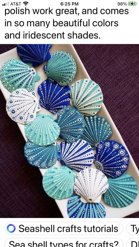 Glitter Seashells, Seashells Crafts, Shell Craft, Seashell Crafts, Shell Crafts, Craft Tutorials, Painted Rocks, Sea Shells, Christmas Party