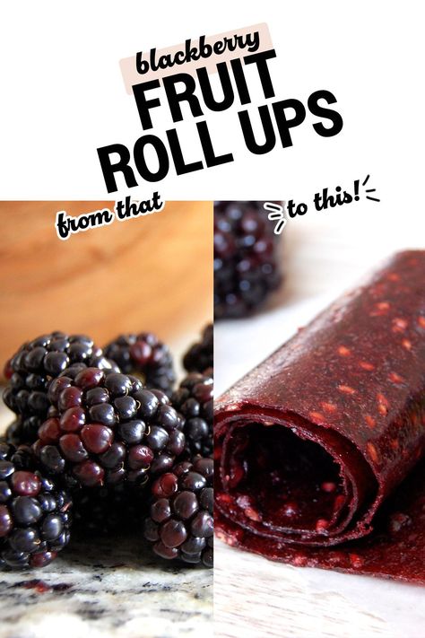 This homemade fruit roll-up recipe uses fresh blackberries for an incredibly wholesome treat. Fruit Leather Recipe Oven, Fruit Roll Ups Homemade, Paleo Fruit, Blackberry Fruit, Fruit Leather Recipe, Keto Snacks Easy, Diy Healthy Snacks, Roll Ups Recipes, Fruit Roll