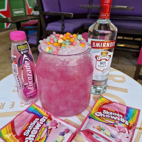 Pink Skittles Bomb!!! - The Paddocks Clonee Pink Skittles, Mouth Watering Food, Amazing Food, Mouth Watering, Vodka, Food And Drink, Drinks, Pink