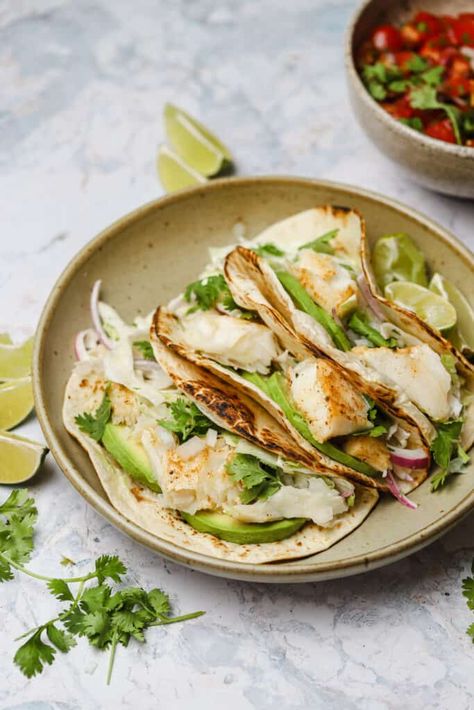 Fish Tacos With Cabbage Slaw, Tacos With Cabbage Slaw, Fish Tacos With Cabbage, Grilled Cod, Grilled Fish Tacos, Fish Dinner Recipes, Fish Tacos Recipe, Taco Recipe, Cod Fish