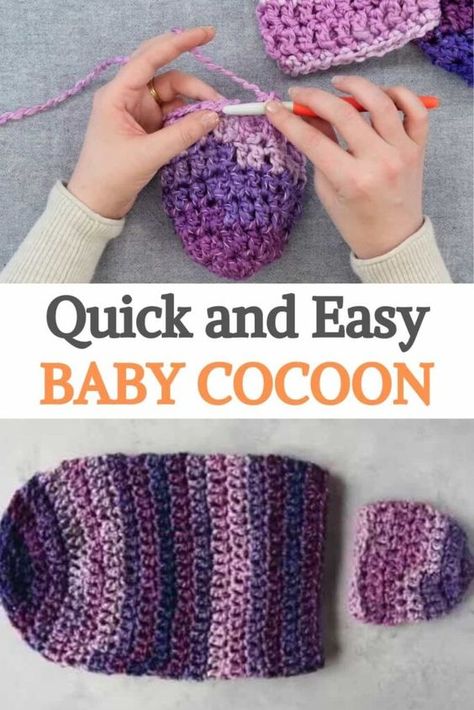 Crochet Cocoon Pattern Free, Baby Swaddle Pattern, Crochet Cocoon Pattern, Crochet Swaddle, Crochet Baby Cocoon Pattern, Baby Cocoon Pattern, Preemie Crochet, Crochet Baby Projects, Crochet Cocoon