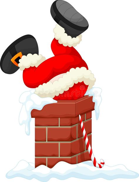 Santa Claus stuck in the Chimney vector illustration Fondant Unicorn Cake Toppers, Christmas Stickers Printable, Christmas Diy Wood, Santa Claus Images, Christmas Centers, Christmas Props, Unicorn Cake Topper, Christmas Guide, Christmas Blessings