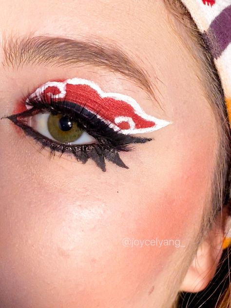 Artistic akatsuki makeup inspiration, follow me on instagram @joycelyang_ Akatsuki Makeup Inspired, Akatsuki Makeup, Halloween Simples, Anime Cosplay Makeup, Makeup Inspired, Anime Makeup, Face Art Makeup, Makeup Tutorial For Beginners, Cosplay Makeup