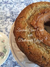 Southern recipes, decorating, Southern and New England living Zucchini Spice Cake, Recipes Buttermilk, Cake With Buttermilk, Buttermilk Glaze, Thing To Bake, Zucchini Cakes, Signature Recipes, Spiced Zucchini, Zucchini Cakes Recipe