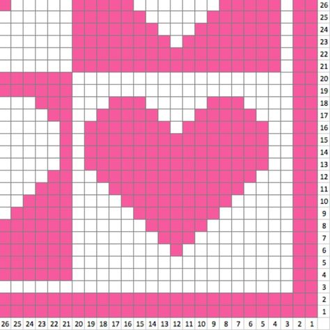 Blanket Corner, Crochet Graph Patterns, Crochet Pattern Blanket, C2c Blanket, C2c Crochet Pattern, Graph Patterns, Crochet Graph, Heart Crochet, Mug Rug Patterns