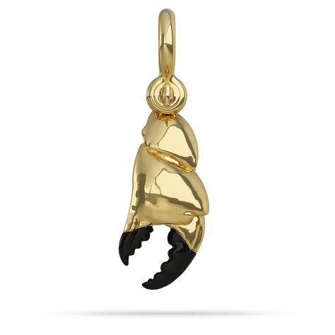 Stone Crab Claw Pendant is a favorite amongst recreational and commercial stone crabbers in the South Eastern U.S. Stone crabs (Menippe mercenaria) can be found in coastal and offshore waters ranging from North Carolina to Belize, including the Florida Peninsula and the Gulf of Mexico, the Bahamas, the Greater Antilles, and the entirety of the Yucatan Peninsula. Their preferred habitats include sandy/muddy bottoms, rocky outcrops, and seagrass beds ranging from the shallow shoreline to offshore Pearl Market, Stone Crab Claws, Crab Jewelry, Stone Crab, Crab Claw, Crab Art, Crab Claws, Investment Casting, Treasure Jewelry