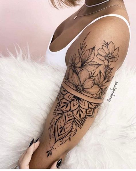 Tato Mandala, Arm Sleeve Tattoos For Women, Hip Tattoos Women, Forearm Tattoo Women, Leg Tattoos Women, Dope Tattoos For Women, Shoulder Tattoos For Women, Stylist Tattoos, Arm Tattoos For Women