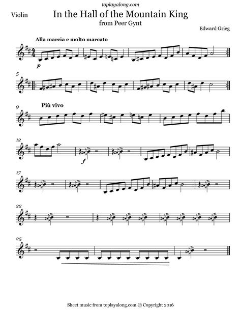 Lovely Violin Sheet Music, In The Hall Of The Mountain King, Hall Of The Mountain King, Sax Music, Free Violin Sheet Music, Sheet Music With Letters, Violin Practice, Violin Teacher, Trumpet Sheet Music