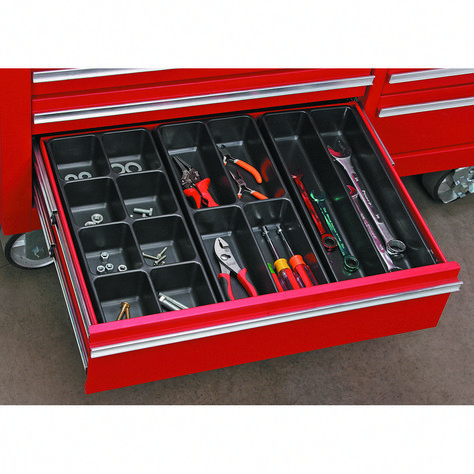 Toolbox Organization, Sewing Tools Organizer, Tool Chest Organization, Tool Box Organizer, Organization Clothes, Tool Storage Ideas, Tool Drawer Organizer, Box Organization, Garage Workshop Organization