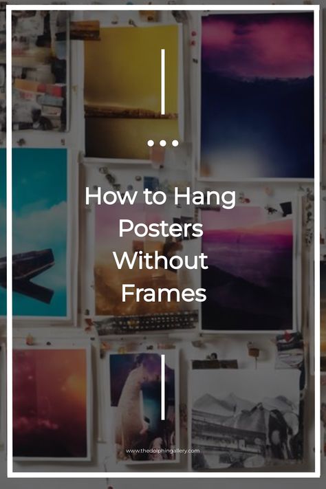 Install your favorite posters without damaging the walls or using frames - learn the easy and creative methods to do it. How To Hang Posters Without Frames, Hang Posters Without Frames, How To Hang Posters, Creative Wall Art, Poster Display, How To Hang, Poster Hanger, Collage Poster, Command Strips