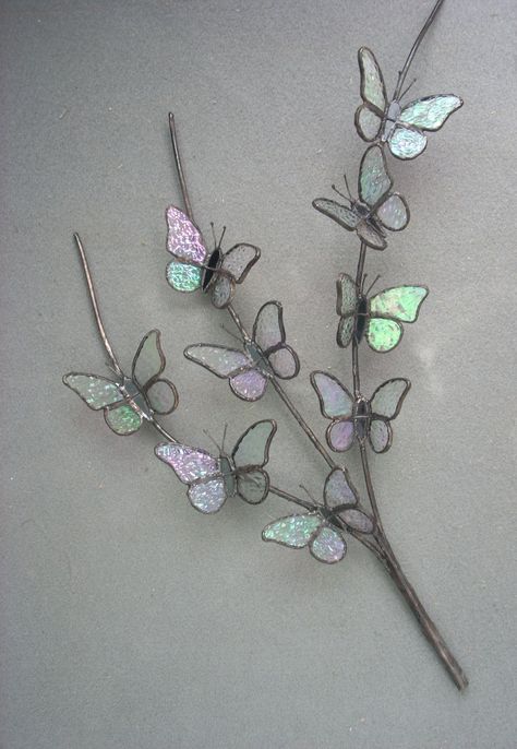 Glass Butterflies, Tiffany Glass Art, Stained Glass Birds, Stained Glass Butterfly, Stained Glass Ornaments, Stained Glass Jewelry, Stained Glass Suncatchers, Stained Glass Flowers, Stained Glass Diy