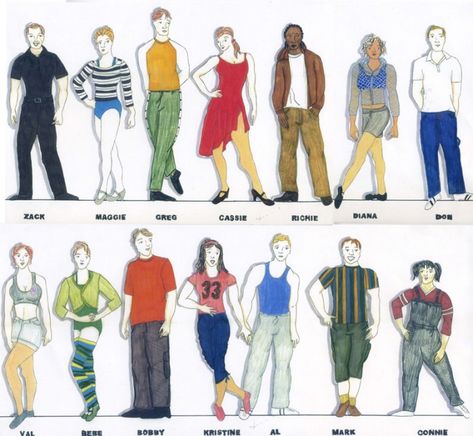 Chorus Line Costumes, A Chorus Line Costumes, A Chorus Line Aesthetic, Theater Costume Design Sketches, Broadway Aesthetic, Broadway Outfit, Theatre Fashion, Class 2023, Chorus Line