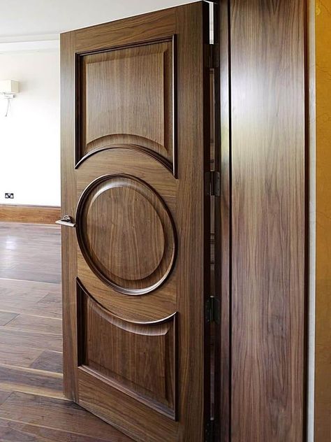 Top 35 Modern And Beautiful Wooden Main Door Design Ideas - Engineering Discoveries Pintu Ganda, Grill Gate, Modern Wooden Doors, Single Door Design, Front Door Design Wood, Wooden Front Door Design, Wooden Main Door, Wooden Main Door Design, Security Doors