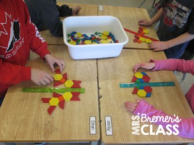 We started our fractions unit by learning about symmetry and lines of symmetry. Here's an activity that helped students learn it in a very hands-on, visual way! Practical Symmetry Activities, Line Of Symmetry Activities, Line Of Symmetry, Kindergarten Geometry, Lines Of Symmetry, Symmetry Activities, Symmetrical Design, Third Grade Math, Math Geometry