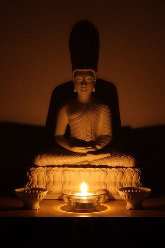 Buddha with candle Buddha Lamp, Buddha Candle, Buddhist Temple, Buddhist Art, Cute Room Decor, Sacred Space, Love And Light, Art And Architecture, Artist At Work