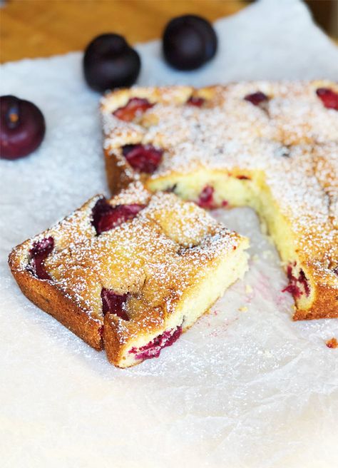 New York Times Plum Cake Plum Custard Cake, Plum Cherry Recipes, Buttermilk Plum Cake, Plum Torte New York Times, Cake With Plums, Plum Tart Recipes Simple, Easy Plum Dessert, Plum Bundt Cake, Prune Plums Recipes