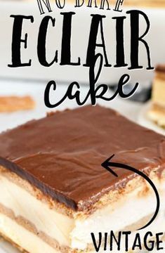 No Bake Eclair, No Bake Eclair Cake, Eclair Cake Recipes, Chocolate Eclair Cake, Oreo Desserts, Cake Form, Eclair Cake, Chocolate Eclair, Torte Cupcake