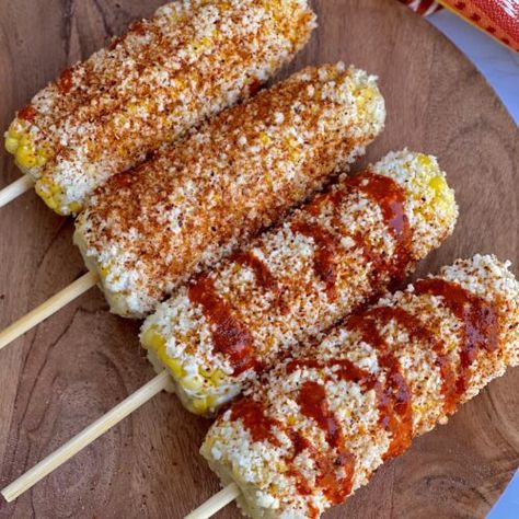 Elotes (Mexican Street Corn) - Elote Preparado, Mexican Horchata, Mexican Sour Cream, Mexican Crema, Mexican Street Food, Mexican Street Corn, Street Corn, Mexican Street, Cheese Salad