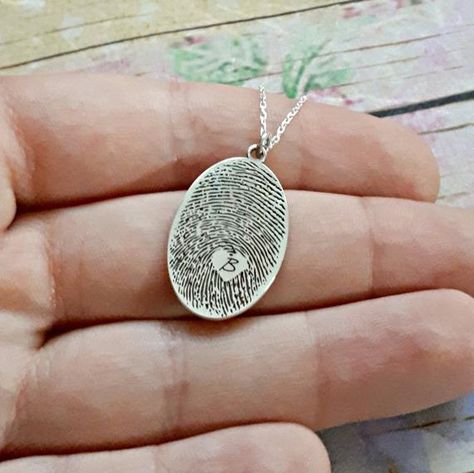 Fingerprint Jewelry Memorial, Thumbprint Necklace, Fingerprint Necklace, Handwriting Necklace, Fingerprint Jewelry, Finger Print, Diamond Cross Necklaces, Memorial Necklace, Printed Jewelry