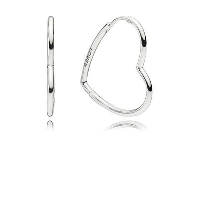 Pandora Asymmetric Hearts Of Love Hoop Earrings - Sterling Silver Pandora Wishlist, Pandora Shop, Modern Hoop Earrings, Hoop Earrings Silver, Heart Hoop Earrings, Heart Shaped Earrings, Ear Piercing, Pandora Bracelets, Sterling Silver Hoops